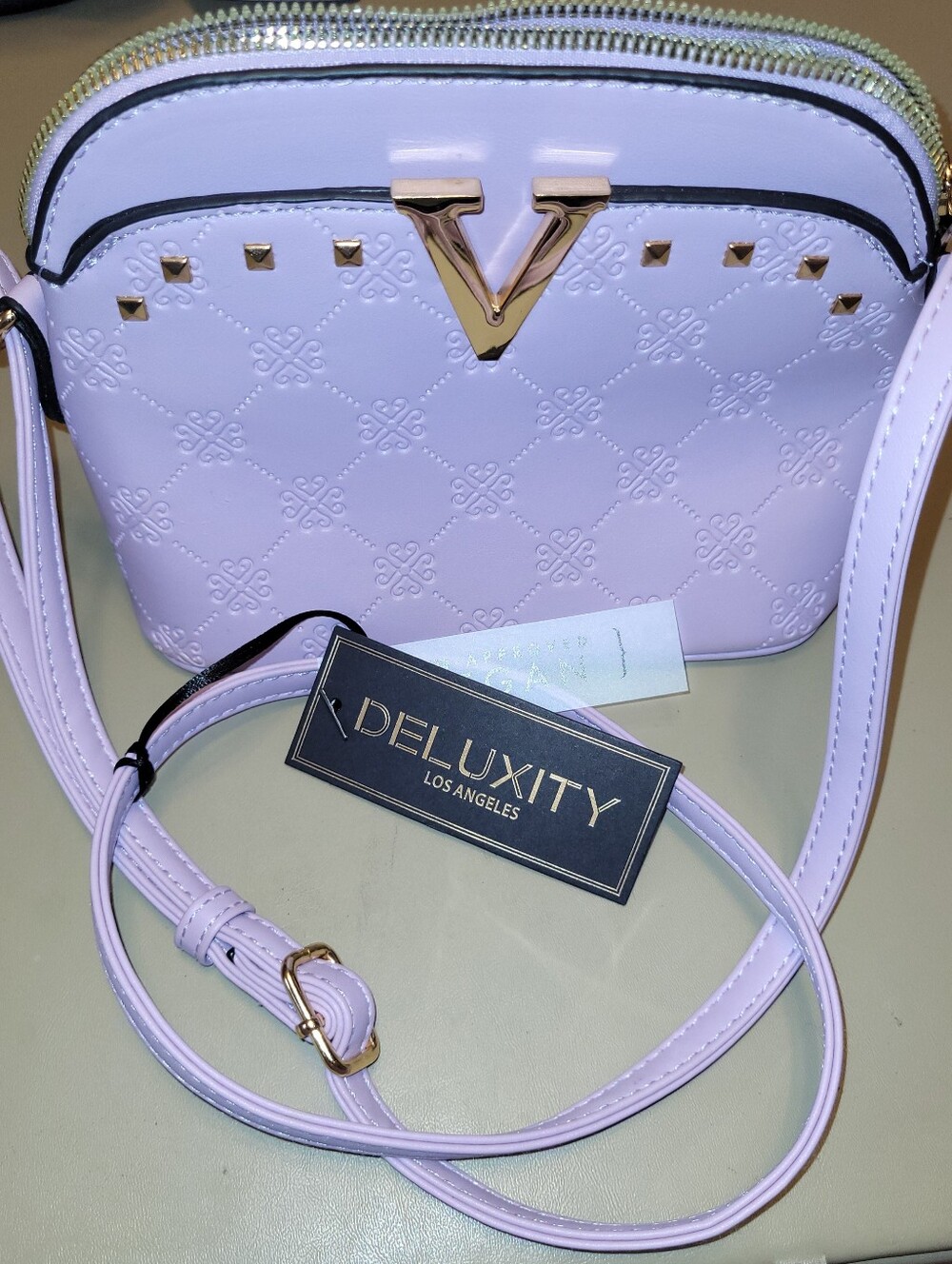 NWT - Deluxity Los Angelos Soft Purple Crossbody.